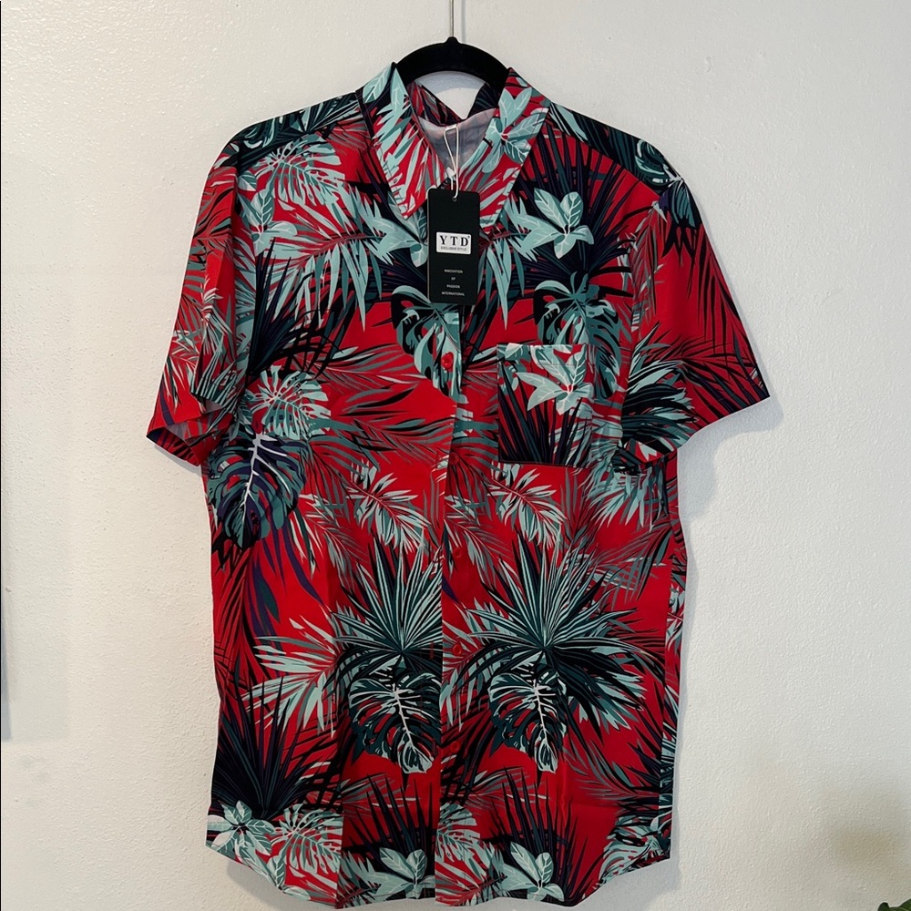 Men's Tropical Red Shirt & Shorts